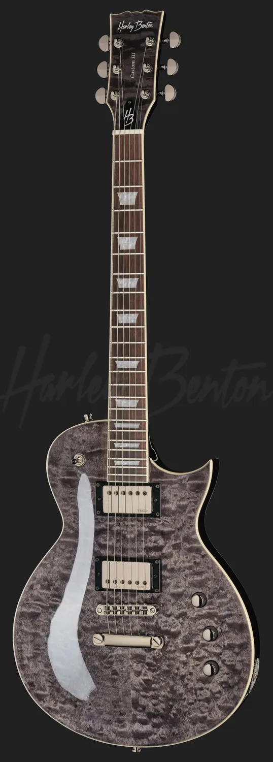 Harley Benton Vintage SC-Custom III E-Gitarre Quilt Midnight