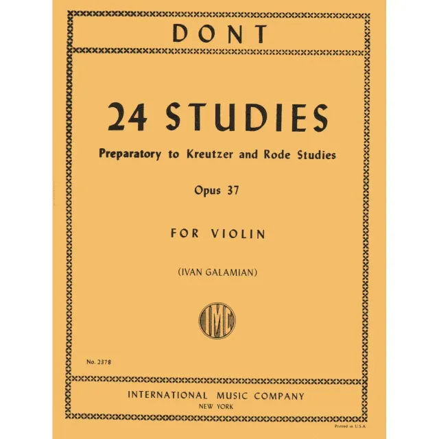 International Dont 24 Etüden Op 37 Noten Violine Galamian