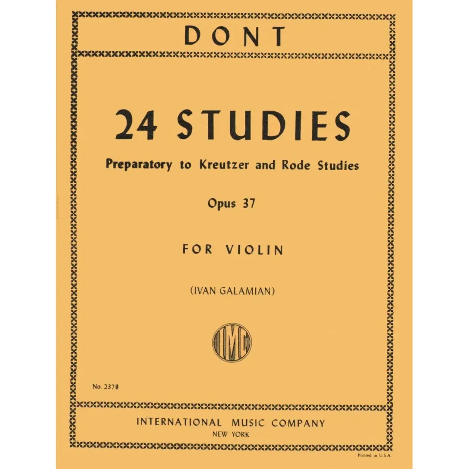 International Dont 24 Etüden Op 37 Noten Violine Galamian