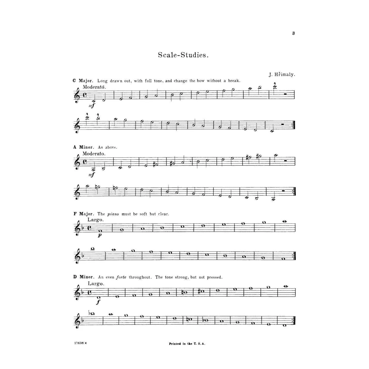Hřímalý Scale Studies Noten Violine solo ASTA 2
