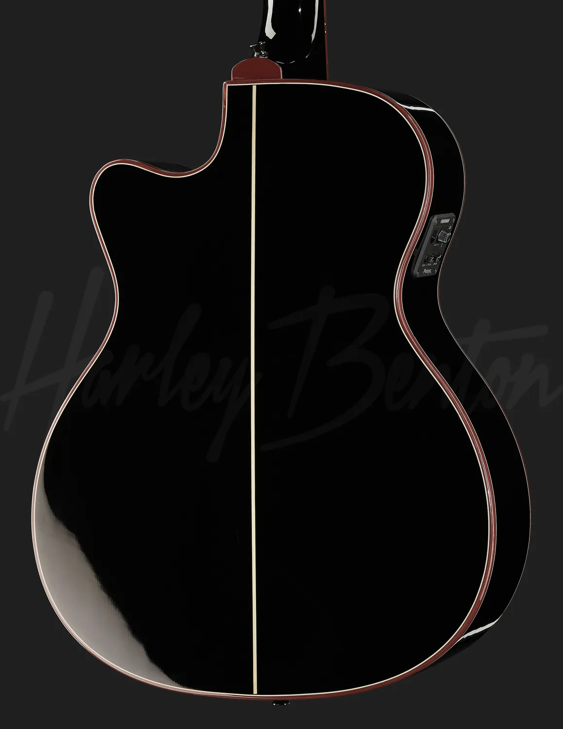 Harley Benton Custom Line EAX-500TL Westerngitarre Schwarz Tonabnehmer