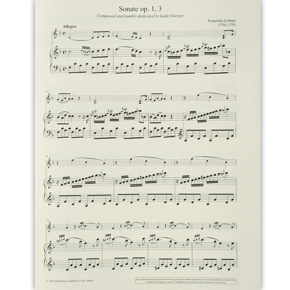 Schott Female Composers 13 Pieces Violinenoten Klavier