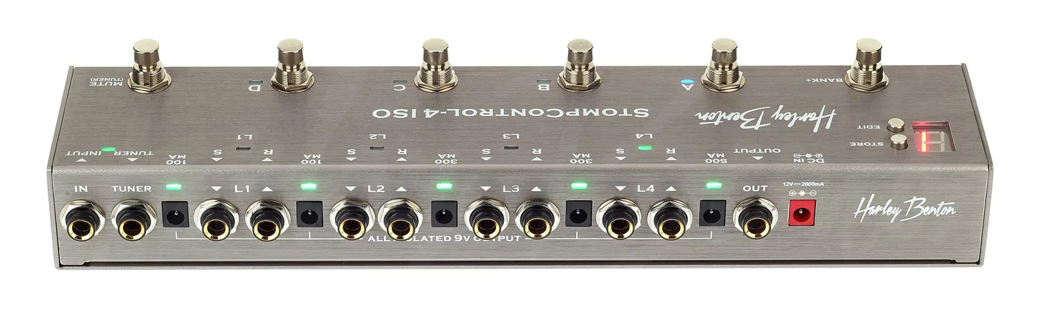 Harley Benton StompControl-4 ISO Loop-Switcher mit Netzteil