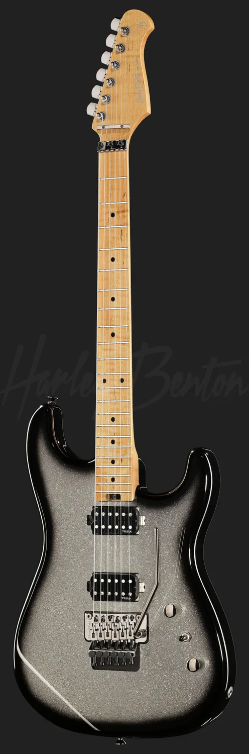 Harley Benton ST-80FR MN E-Gitarre Silver Sparkle Floyd Rose