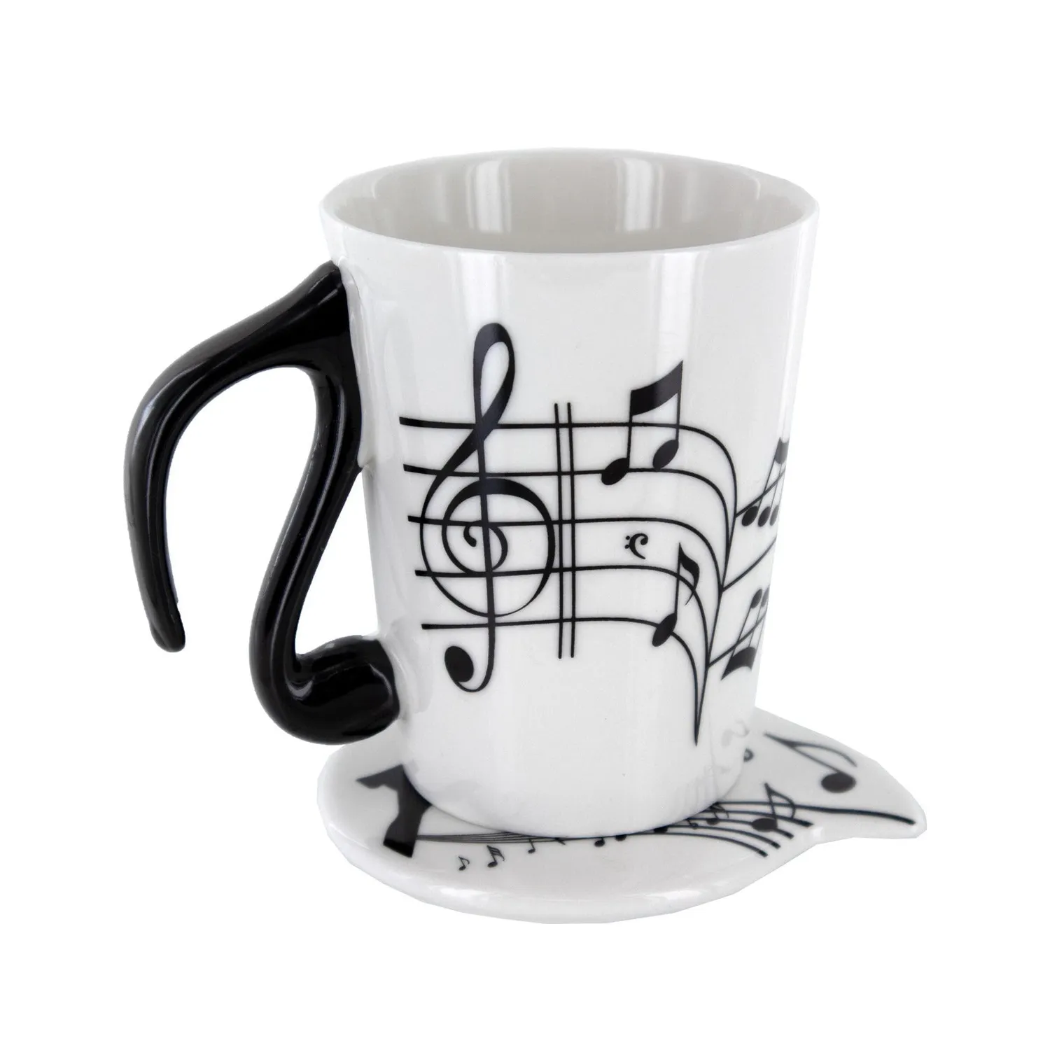 Shar Music Noten-Tasse abstrakt mit Untertasse Geschenk