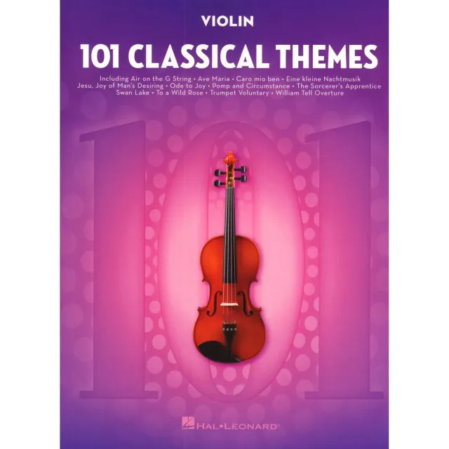 101 Classical Themes Notenheft Violine mittelschwer