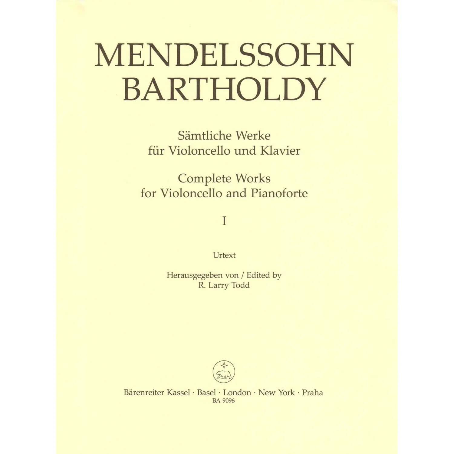 Bärenreiter Mendelssohn Cellosonaten Op45 58 Noten