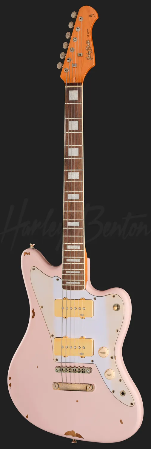 Harley Benton JA-60LA SP E-Gitarre Shell Pink Aged