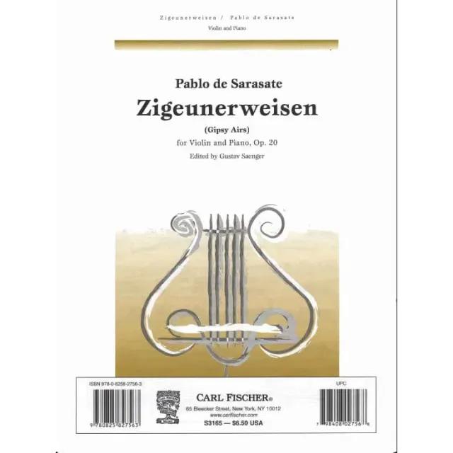 Sarasate Zigeunerweisen Op 20 Noten Violine Klavier