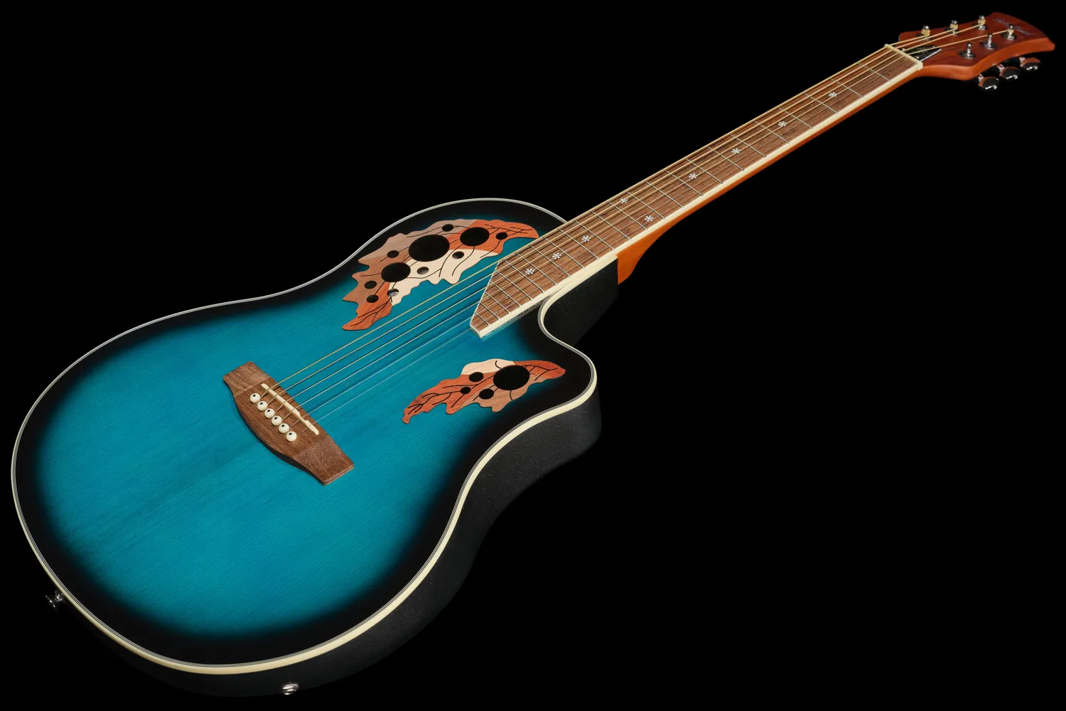 Harley Benton Custom Line HBO-850 Westerngitarre Blau Roundback