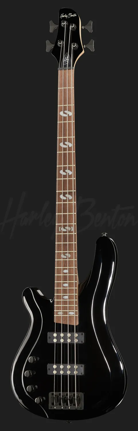 Harley Benton B-450LH E-Bass aktiv schwarz Linkshänder