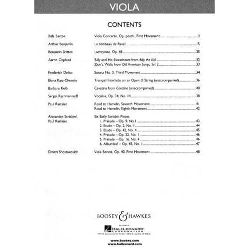Boosey & Hawkes Viola Anthology Bratschennoten