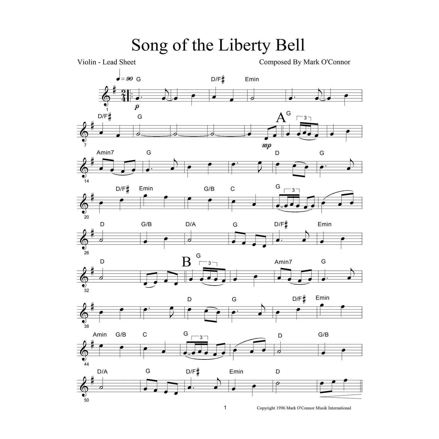 Mark O'Connor Liberty! Violinen-Noten Download Folk