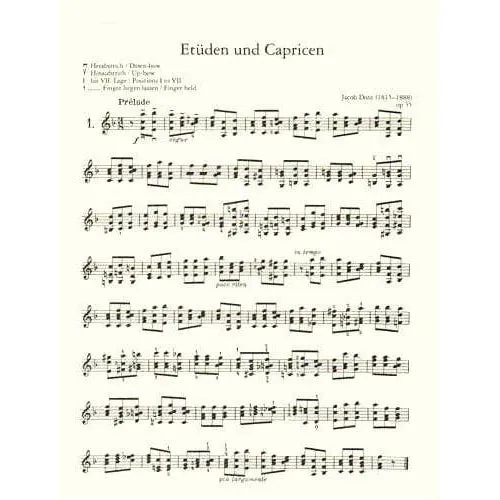 Peters Dont Op. 35 24 Etüden Capricen Violinenoten solo