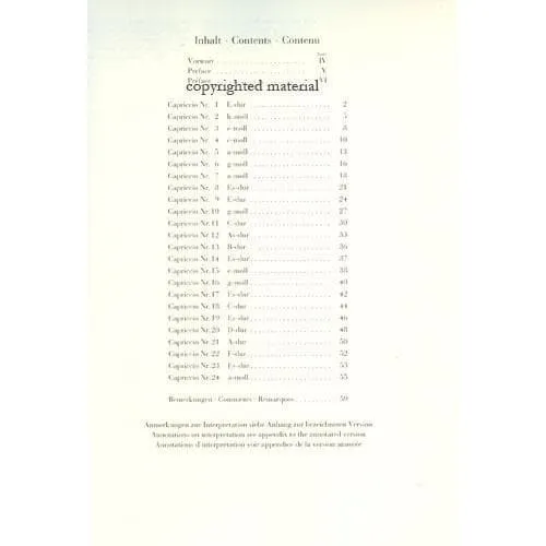 Henle Urtext Paganini 24 Capricen Noten Violine solo
