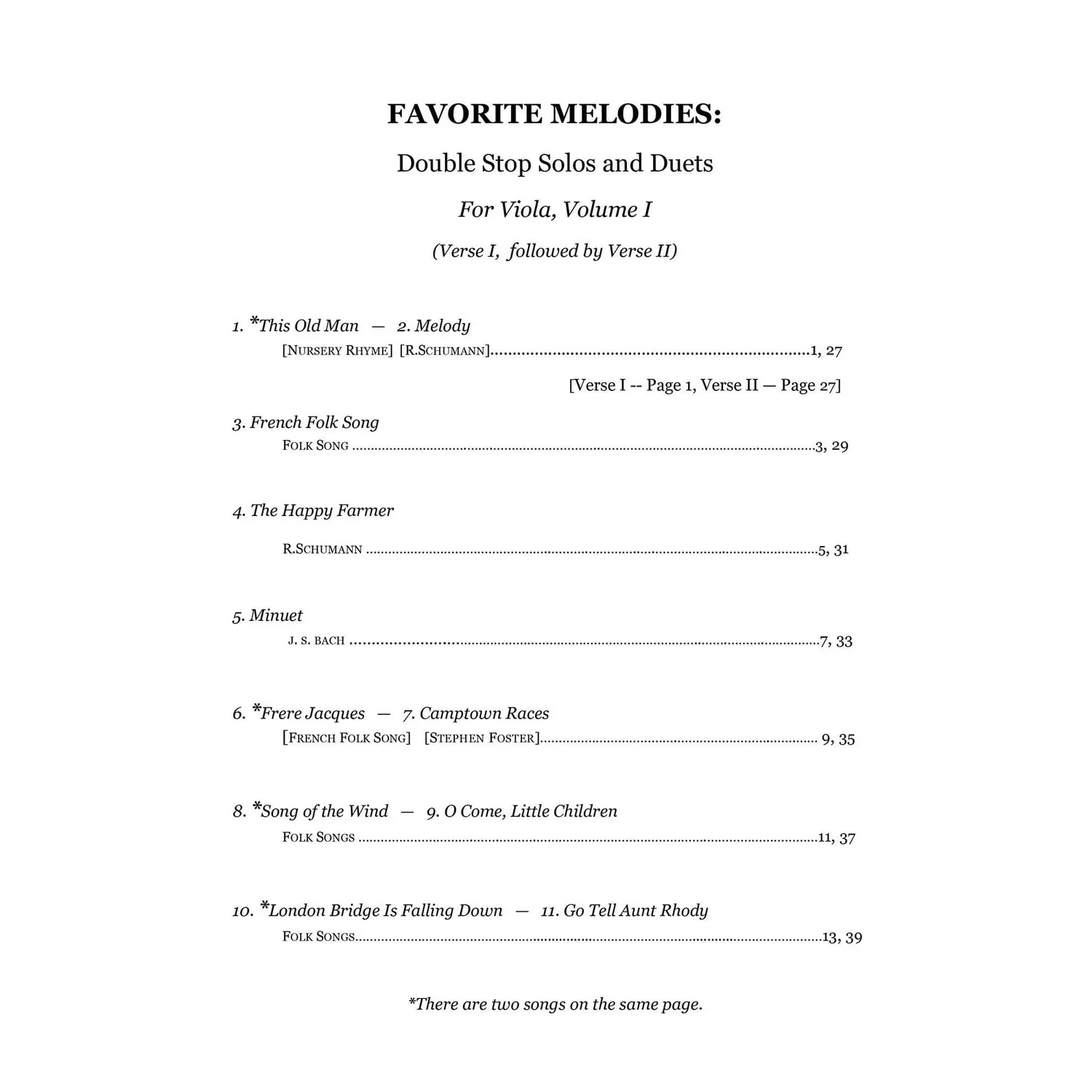 Yasuda Favorite Melodies Viola Vol I Doppelgriffe Download