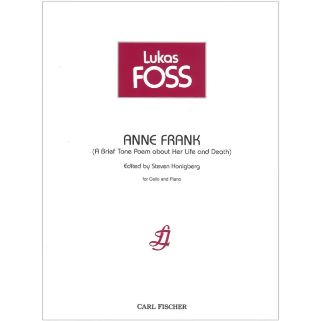 Foss Anne Frank Noten Cello Klavier Fischer