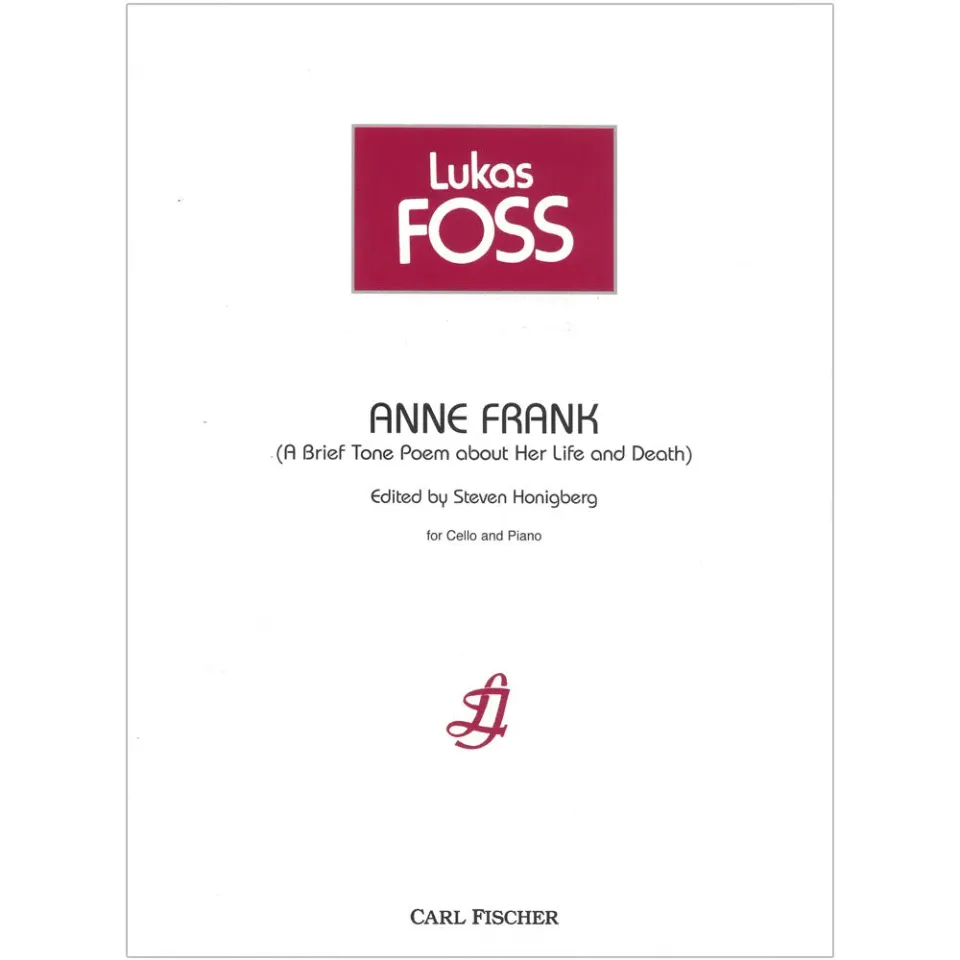 Foss Anne Frank Noten Cello Klavier Fischer