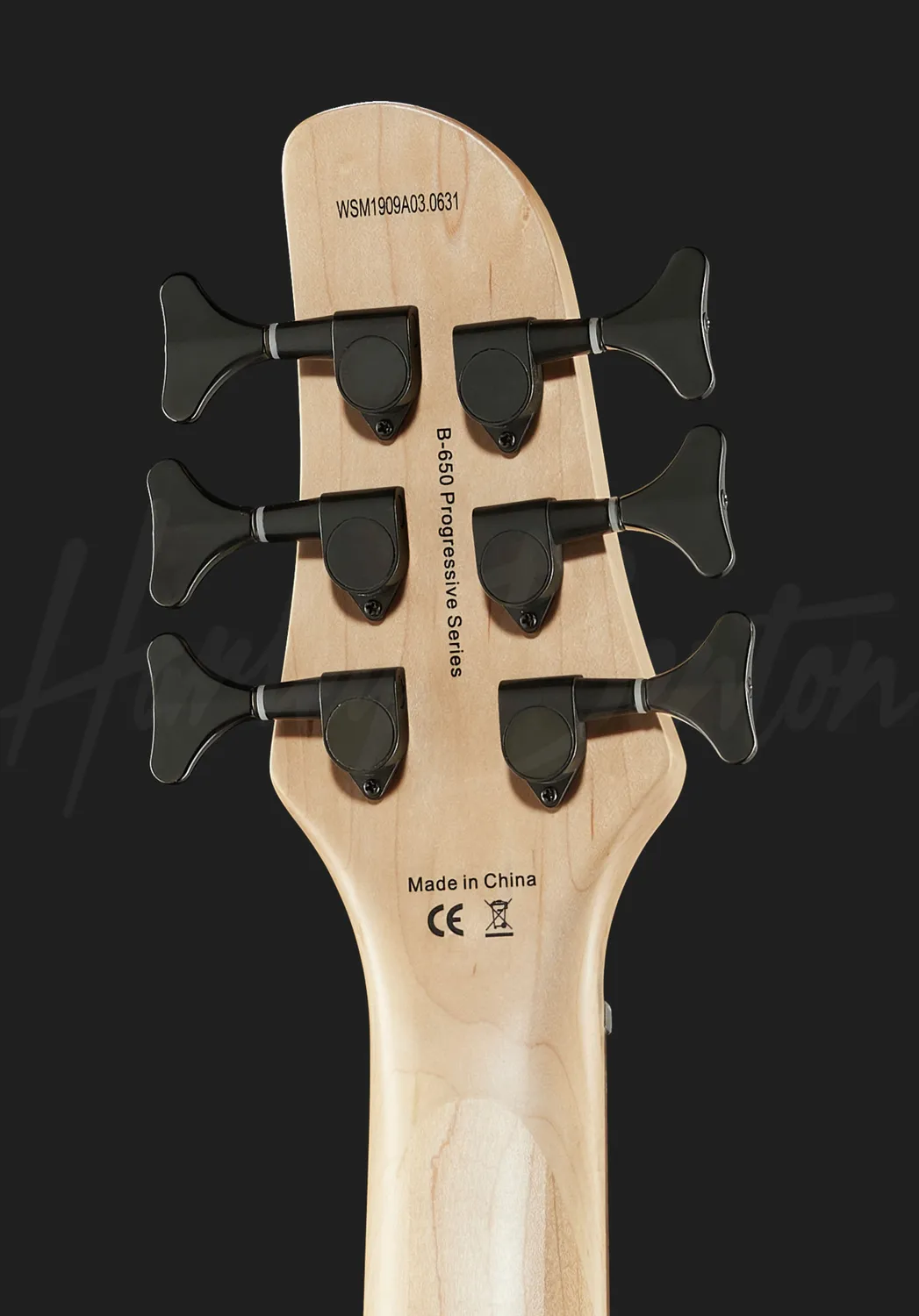 Harley Benton Pro B-650 E-Bass Schwarz 6-saitig Aktiv