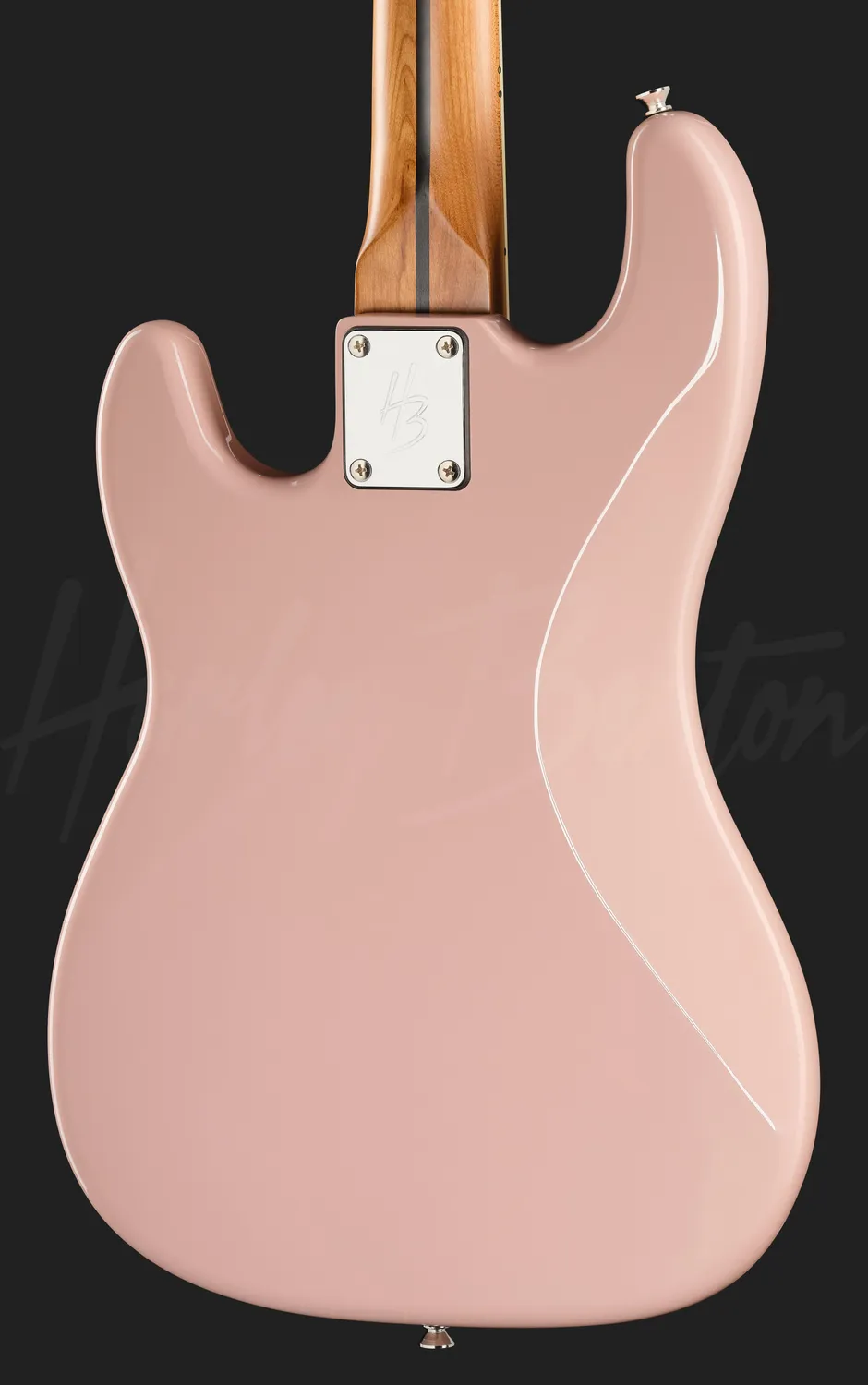 Harley Benton MV-4PJ E-Bass Shell Pink Ahorn-Hals