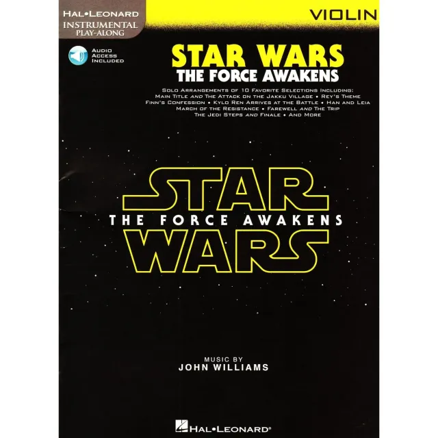 Hal Leonard Star Wars The Force Awakens Noten für Violine mit Audio