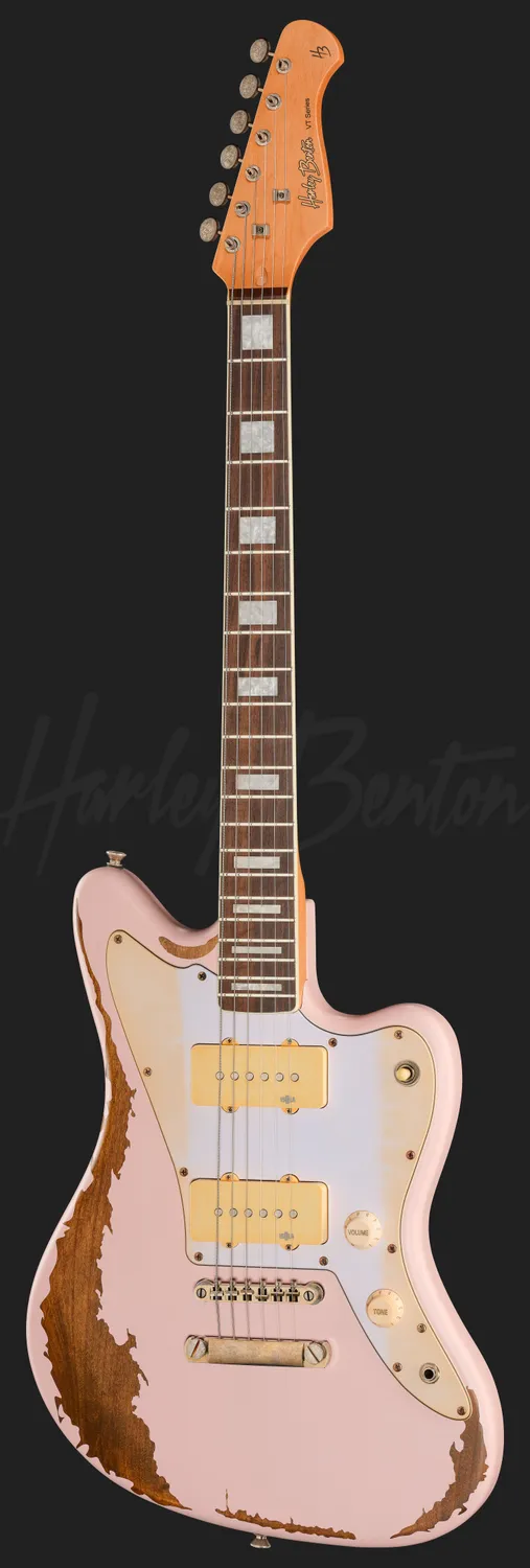 Harley Benton JA-60HA SP E-Gitarre Shell Pink Aged Singlecoil