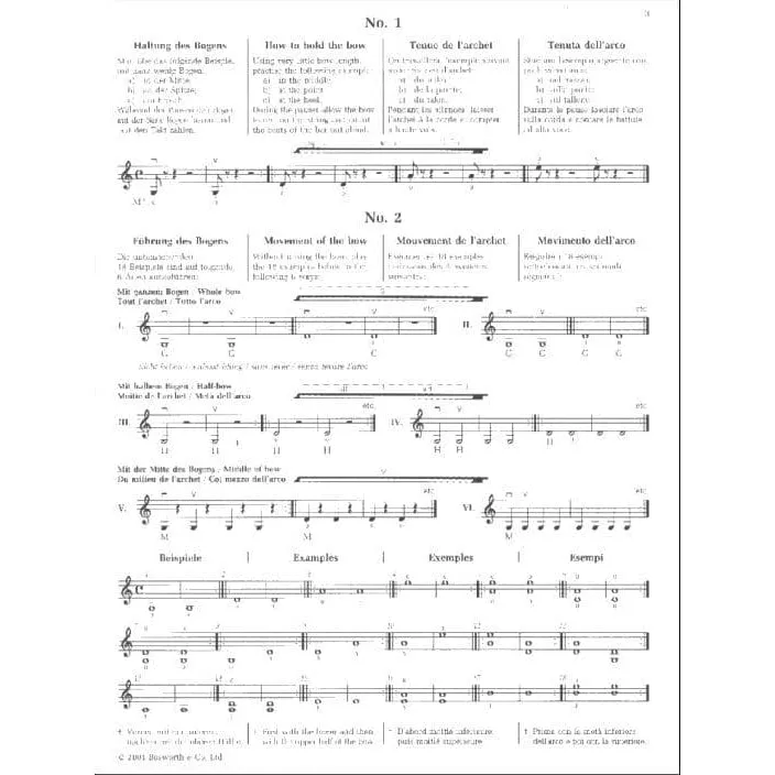 Sevcik Schule Bogentechnik Op 2 Heft 1 Violinnoten Bosworth