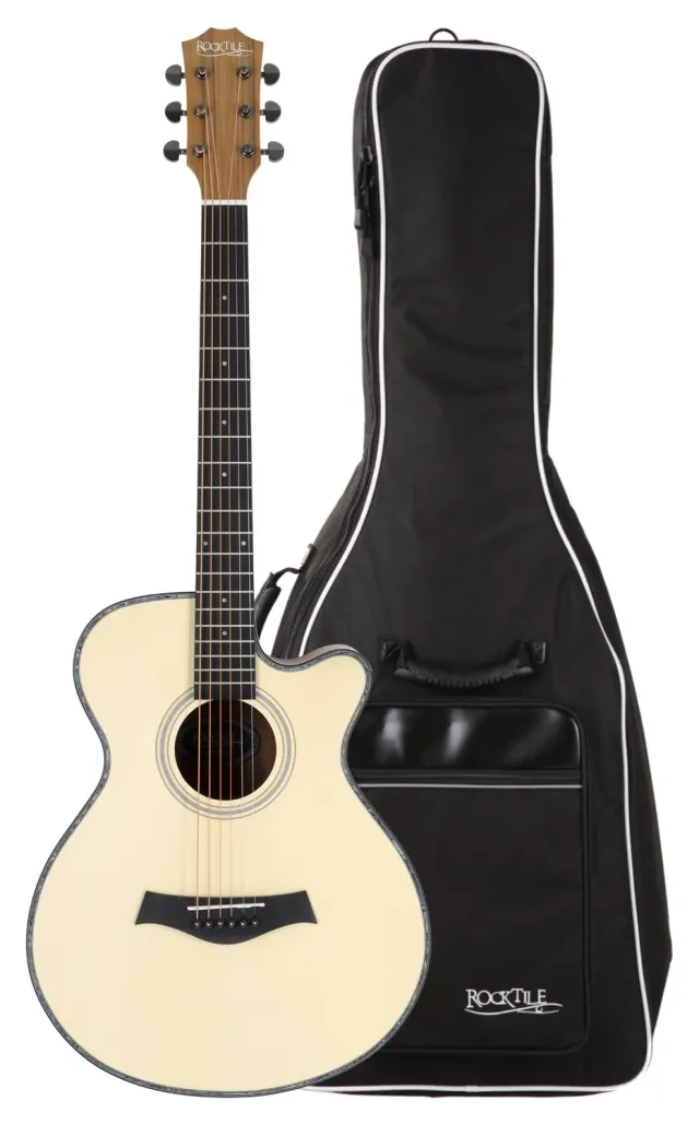 Rocktile WSC-100C NT Westerngitarre Gigbag Set natur Concert