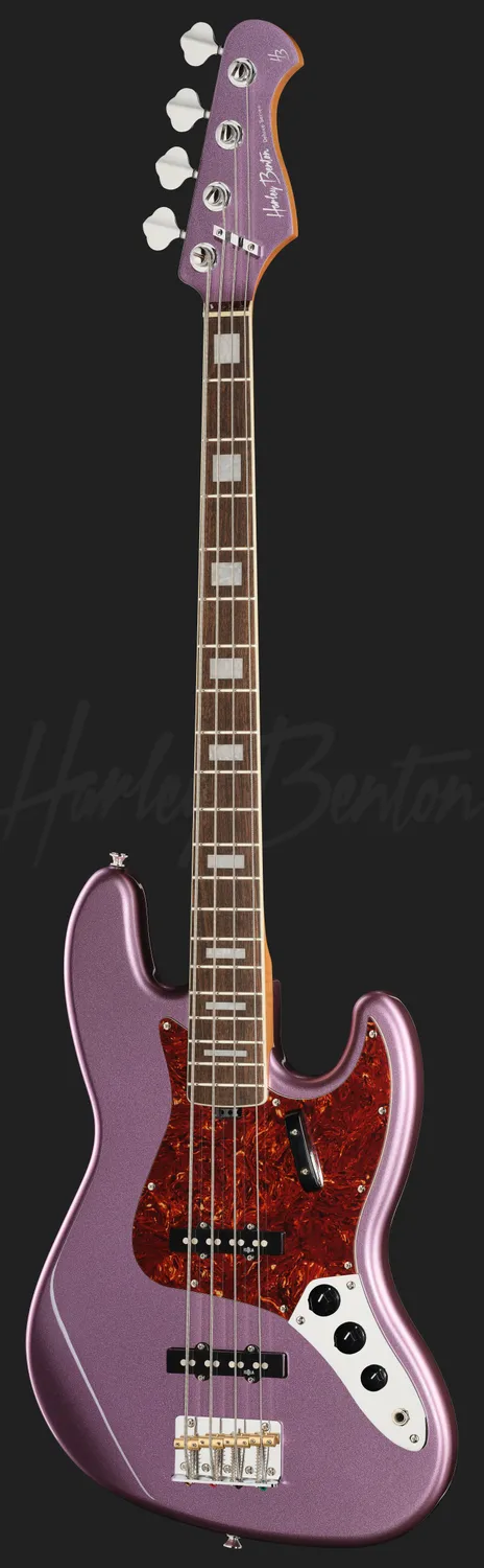 Harley Benton MV-4JB E-Bass Burgundy Mist Alnico Singlecoil