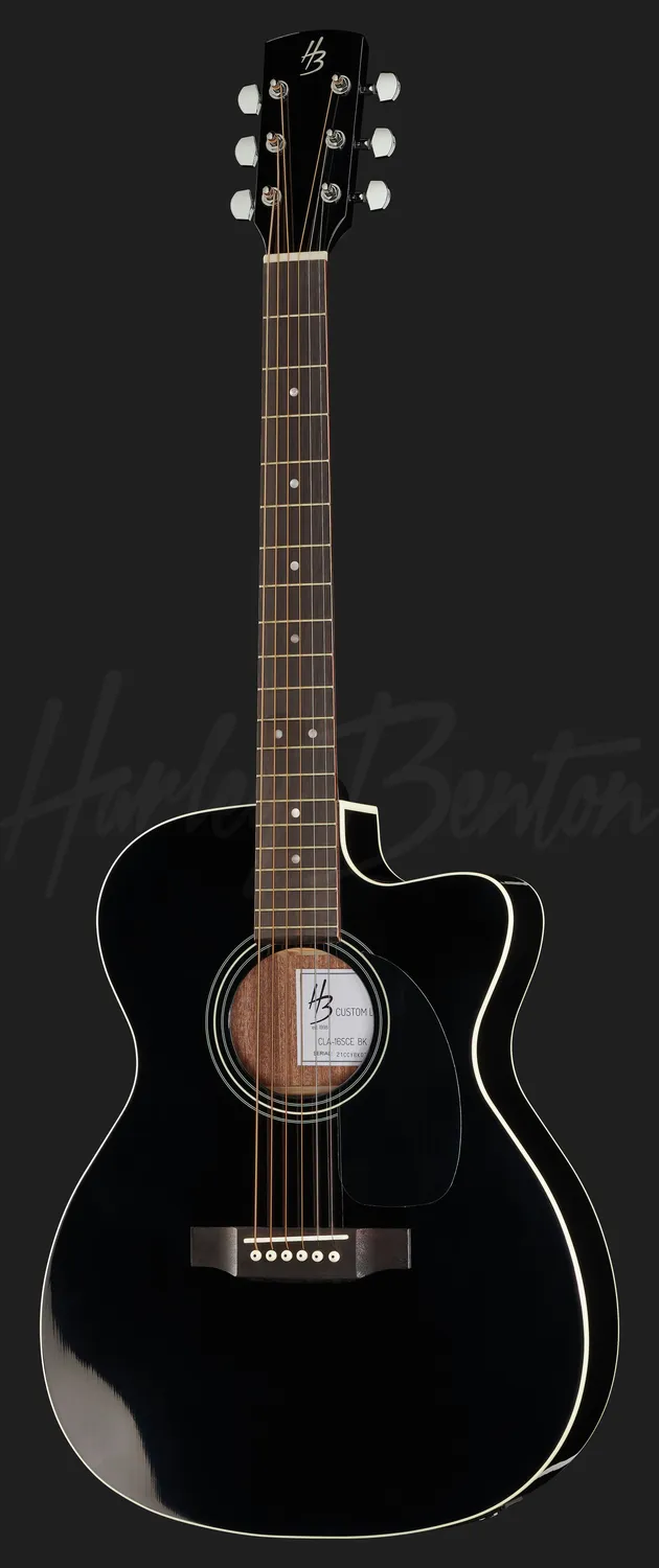 Harley Benton CLA-16SCE Westerngitarre schwarz elektro