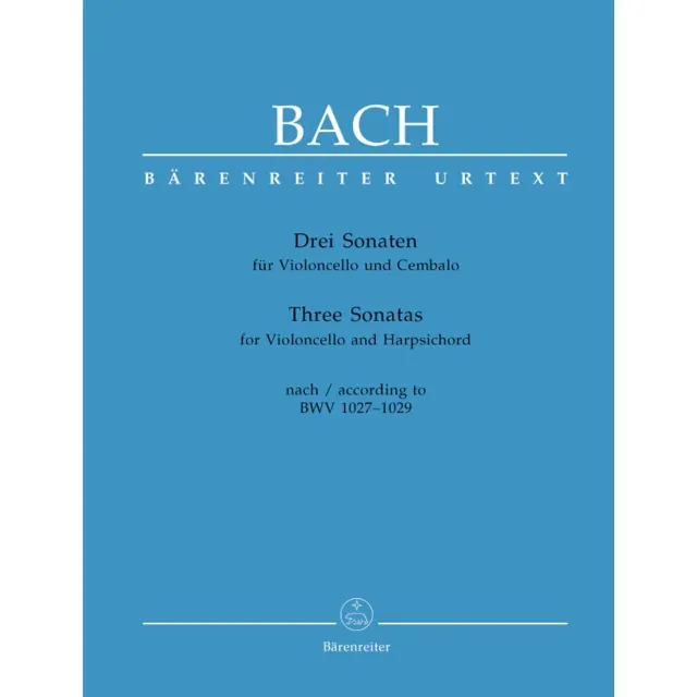 Bärenreiter Bach 3 Gambensonaten Cello Klavier Urtext
