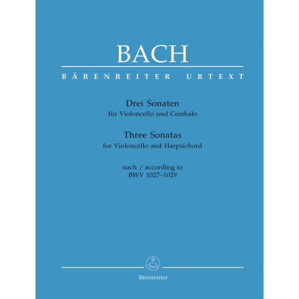 Bärenreiter Bach 3 Gambensonaten Cello Klavier Urtext