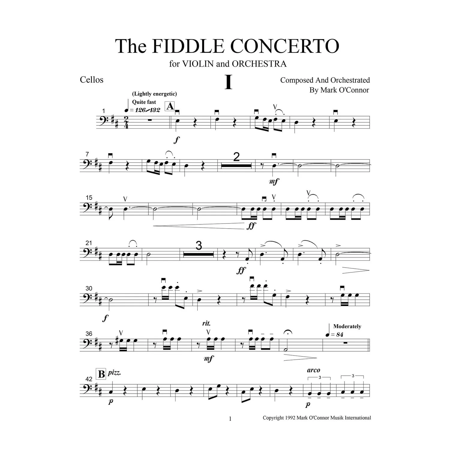 Shar Music O'Connor Fiddle Concerto Noten Violine Orchester Download