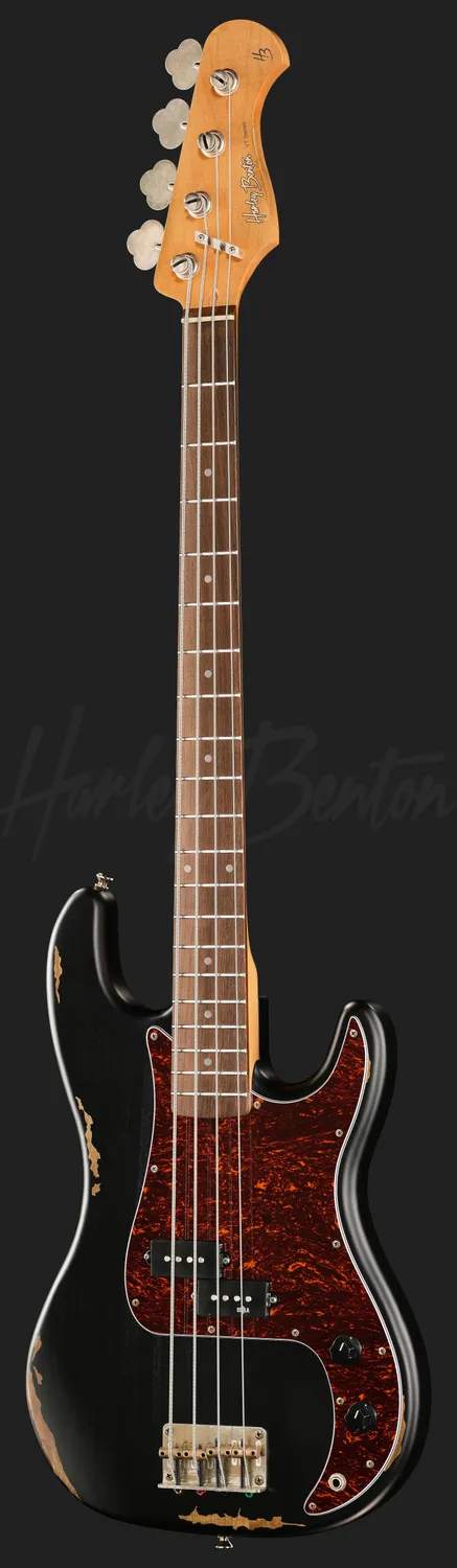 Harley Benton Aged PB-62LA BK E-Bass Light Aged Black