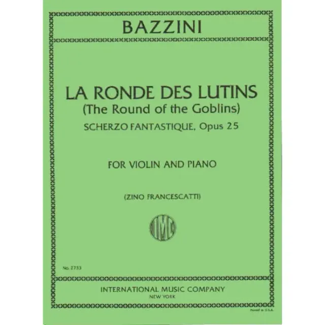 International Bazzini La Ronde des Lutins Op 25 Violinnoten