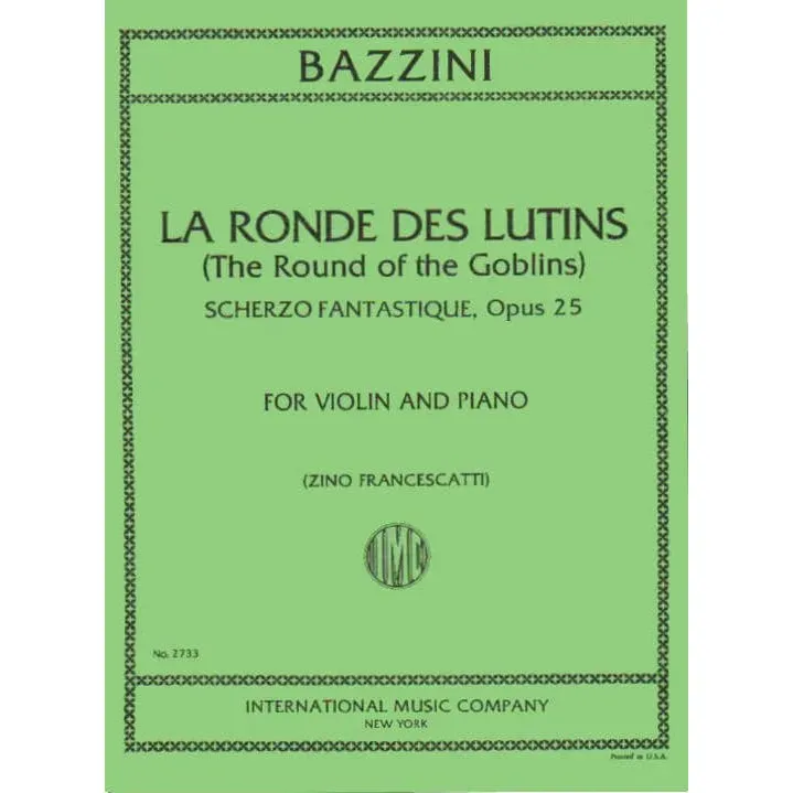 International Bazzini La Ronde des Lutins Op 25 Violinnoten