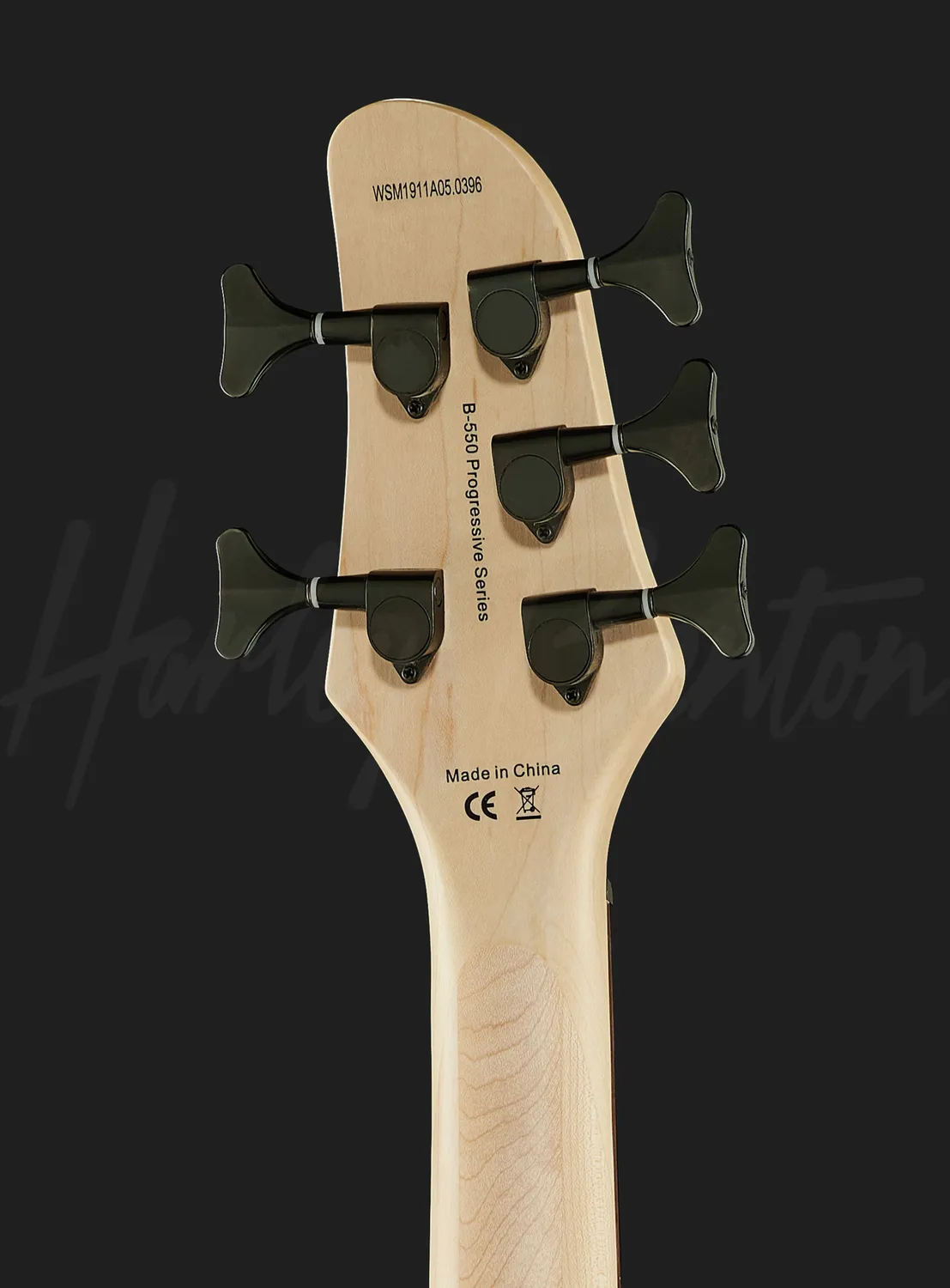 Harley Benton Pro B-550 E-Bass 5-Saiter Weiß Aktiv 24 Bünde