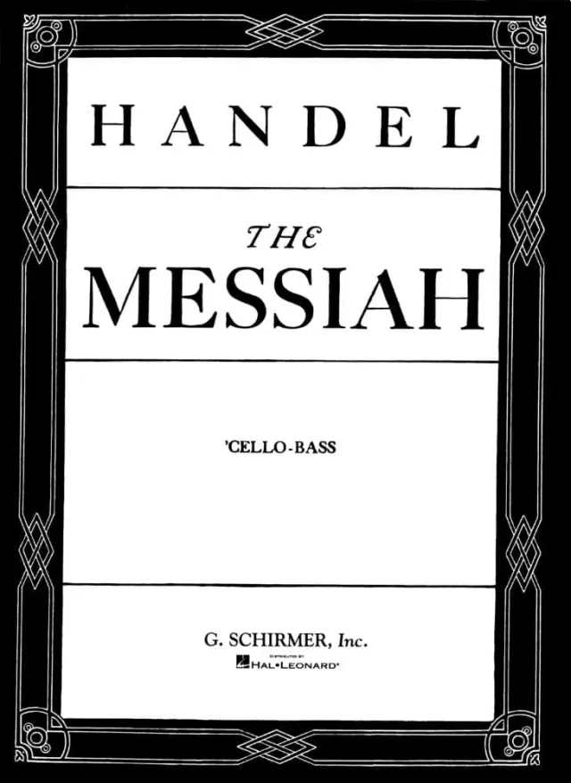 Schirmer Händel Messiah Noten Streichorchester Cello Bass-Stimme