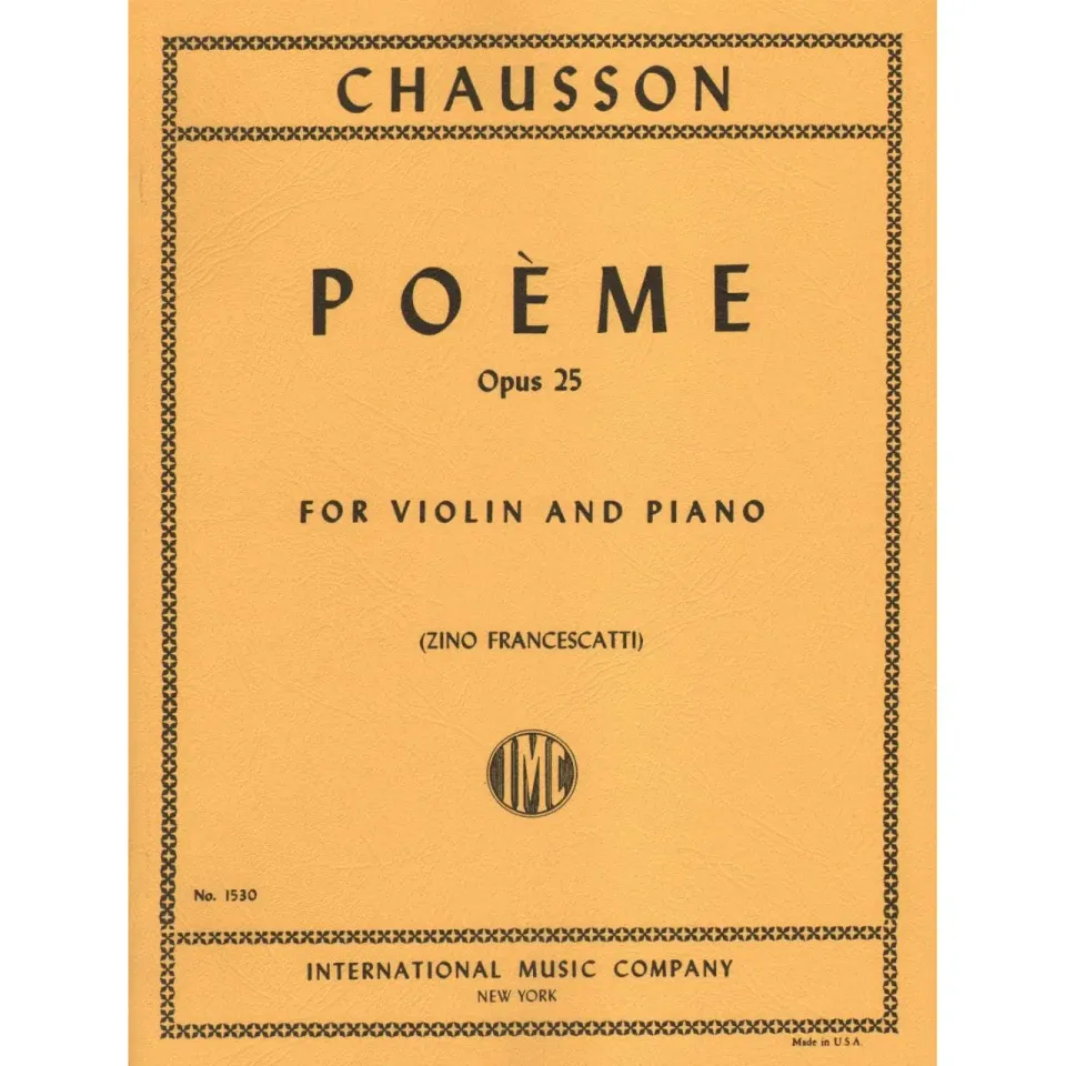 International Chausson Poeme op. 25 Noten Violine Klavier