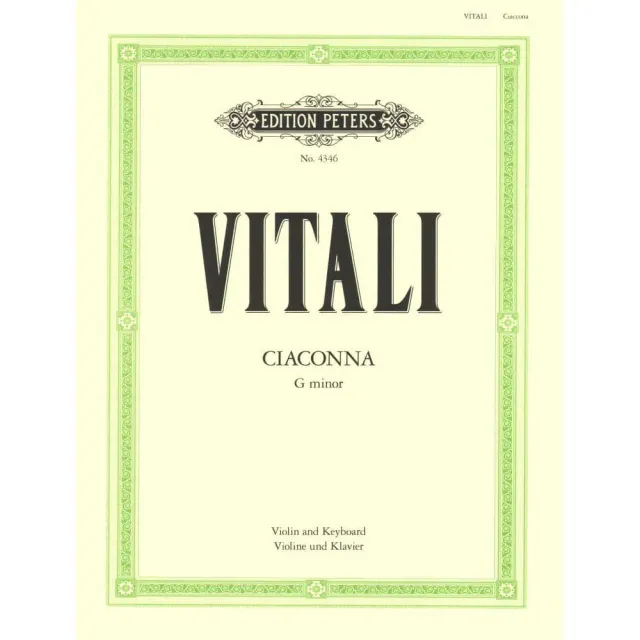 Peters Vitali Chaconne g-Moll Noten Violine Klavier