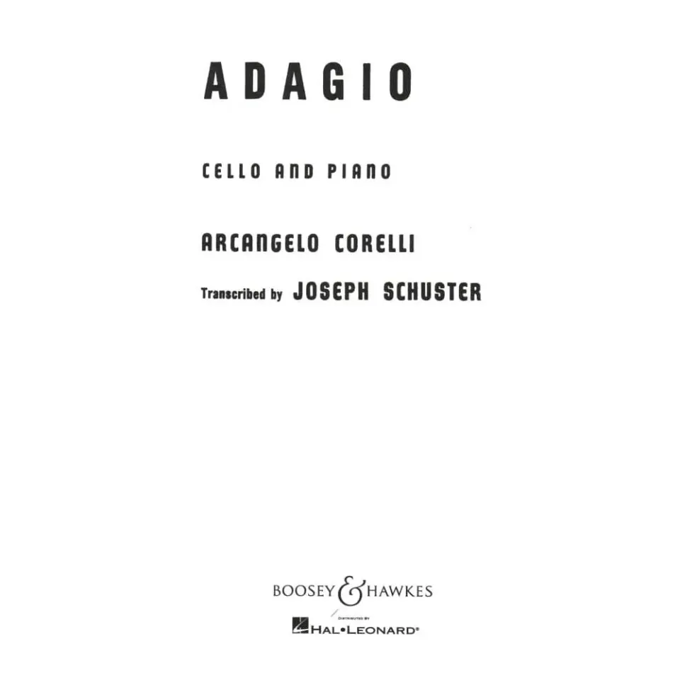 Boosey & Hawkes Corelli Adagio Cello Klavier Noten