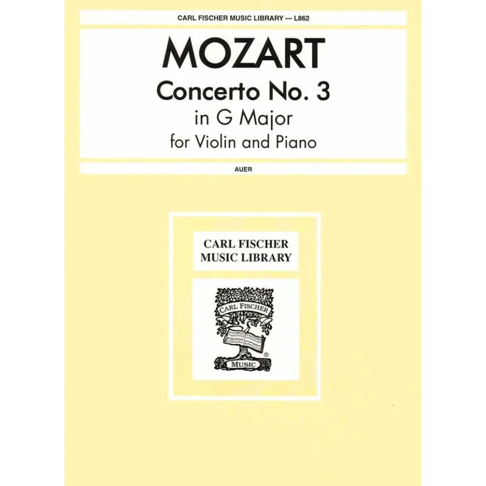 Carl Fischer Mozart Konzert Nr.3 G-Dur K216 Noten Violine