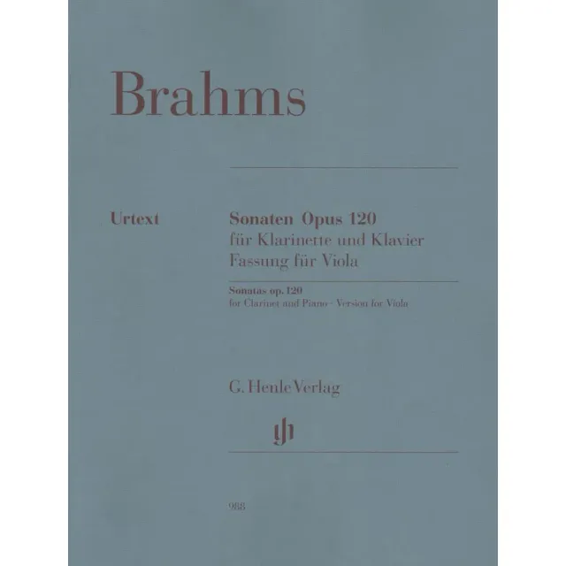 Henle Brahms Sonaten Nr.1-2 Op.120 Bratschennoten Viola Klavier