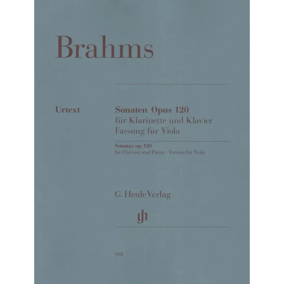 Henle Brahms Sonaten Nr.1-2 Op.120 Bratschennoten Viola Klavier