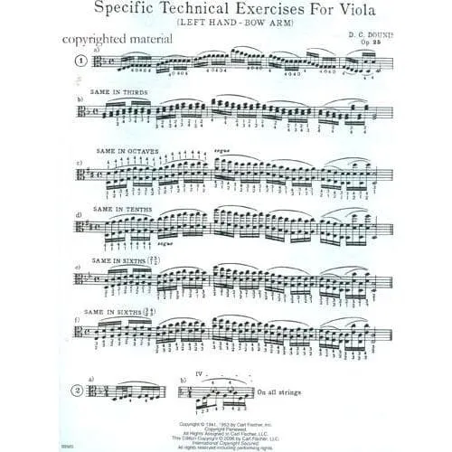 Shar Music Dounis Op. 25 Etüden Noten Viola solo