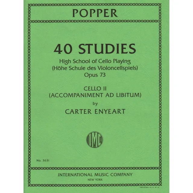 Enyeart Popper Cello Begleitung Op.73 Noten 2.Cello