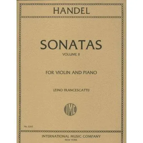 Shar Music Händel 6 Sonaten Vol. 2 Noten Violine Klavier