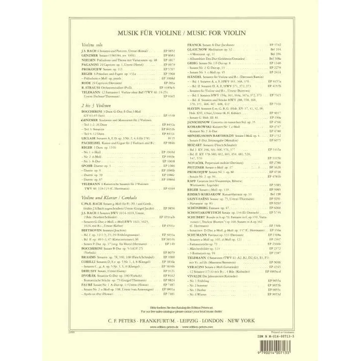 Edition Peters Gaviniès 24 Etudes Violinnote Davisson