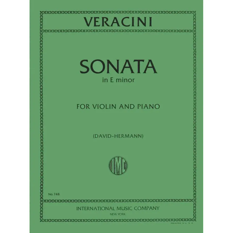 Veracini Sonate e-Moll Op.2 Nr.8 Violin Noten Klavier