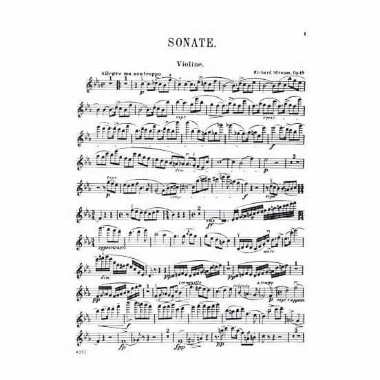 Kalmus Strauss Violinsonate Es-Dur op. 18 Noten